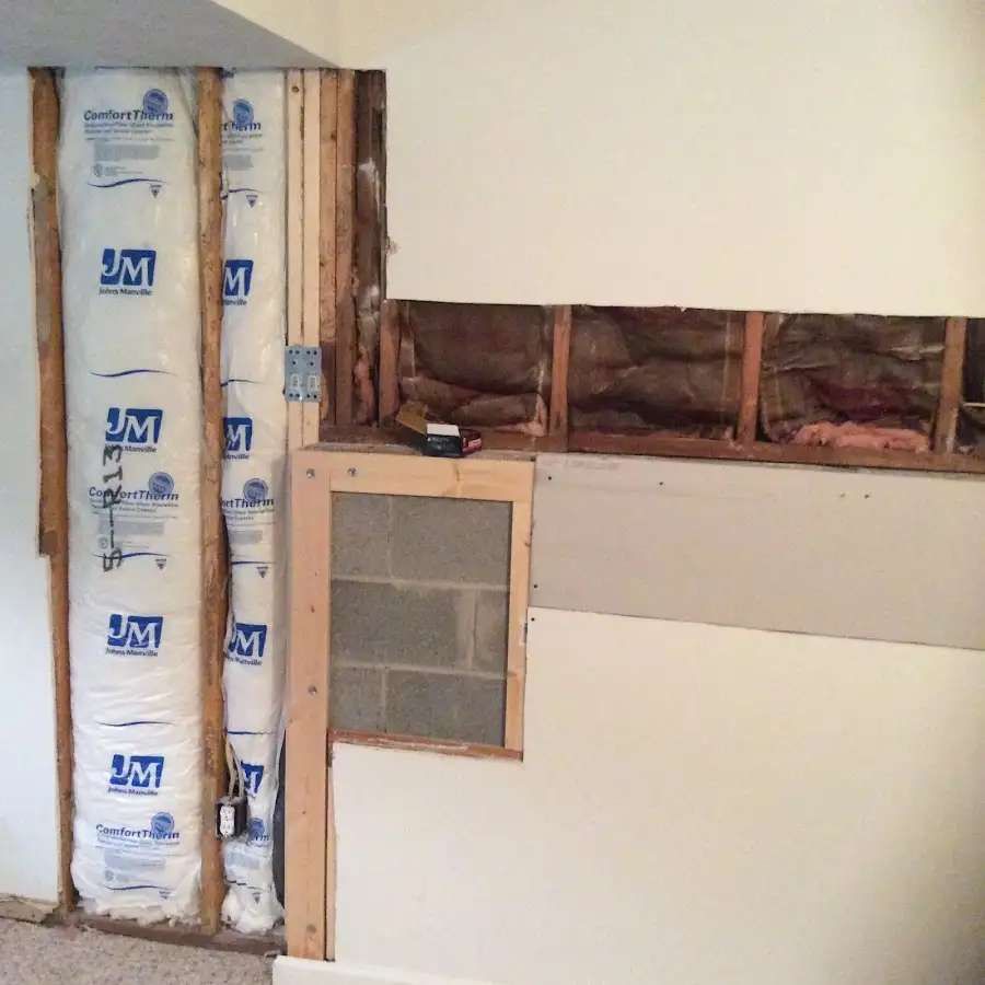 Wall insulation replacement during Structural Drying in Oak View